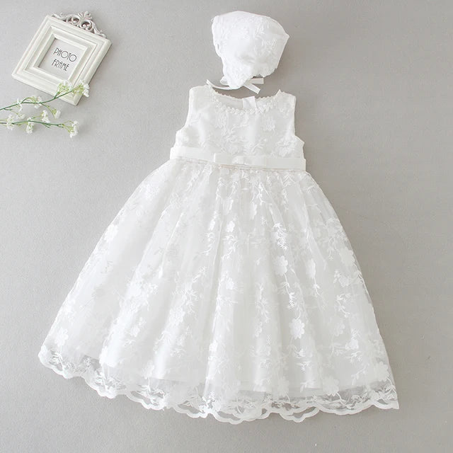 Summer New Baby Girl Dress Big Bow Baptism Dress for Girls First Year Birthday Party Wedding Dress Baby Clothes Tutu Fluffy Gown