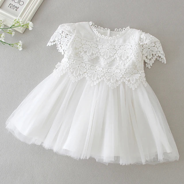 Summer New Baby Girl Dress Big Bow Baptism Dress for Girls First Year Birthday Party Wedding Dress Baby Clothes Tutu Fluffy Gown