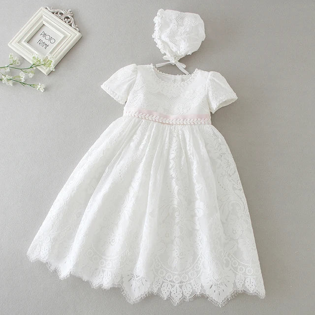 Summer New Baby Girl Dress Big Bow Baptism Dress for Girls First Year Birthday Party Wedding Dress Baby Clothes Tutu Fluffy Gown