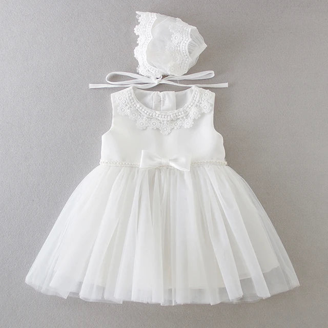 Summer New Baby Girl Dress Big Bow Baptism Dress for Girls First Year Birthday Party Wedding Dress Baby Clothes Tutu Fluffy Gown