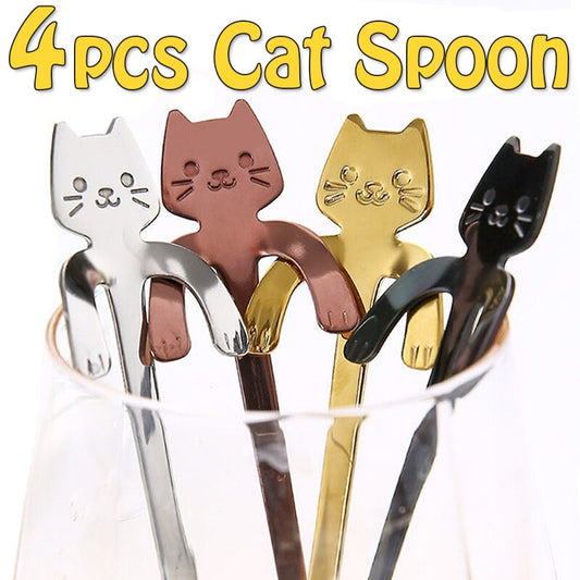 cute cat coffee spoon