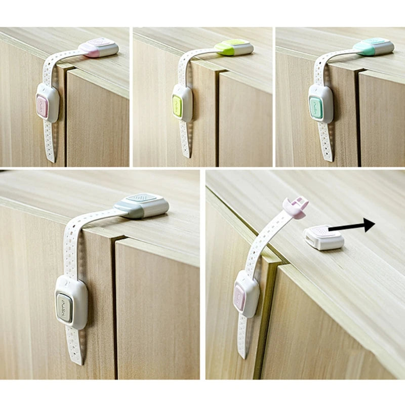 Baby Safety Lock Child-Proof Safety Strap Locks for Oven Trash Can No Drilling